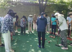 北京东城区第十五届门球新学员培训班训练日
