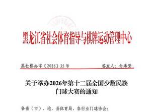 关于举办2026年第十二届全国少数民族门球大赛的通知